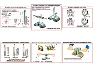 Плакаты ПРОФТЕХ "Инструменты для нарезания резьбы" (6 пл, винил, 70х100) - fgospostavki.ru - Тихорецк