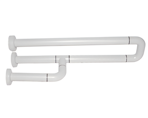 Поручень неоткидной трёхопорный с антибактериальным покрытием (белый) - fgospostavki.ru - Тихорецк