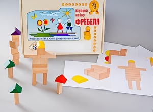 Игровой набор Фребеля "Конструктор деревянный без соединений-3" (Серия "Эксперимент") - fgospostavki.ru - Тихорецк
