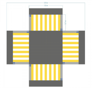 Имитация четырехстороннего перекрестка 5,5*4,5 м - fgospostavki.ru - Тихорецк