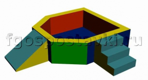 Сухой бассейн "Крепость" 1,5х1,2 метра - fgospostavki.ru - Тихорецк
