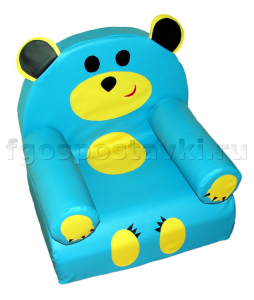 Кресло "Мишка" ВИК с подлокотниками и аппликацией - fgospostavki.ru - Тихорецк