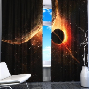 Комплект светонепроницаемых штор "Планеты" - fgospostavki.ru - Тихорецк
