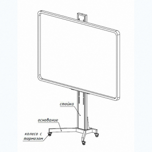 Мобильная стойка SMART-BASE DSM для интерактивных досок - fgospostavki.ru - Тихорецк