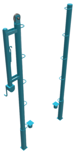 Стойки для большого тенниса с механизмом натяжения со стаканами (комплект) - fgospostavki.ru - Тихорецк