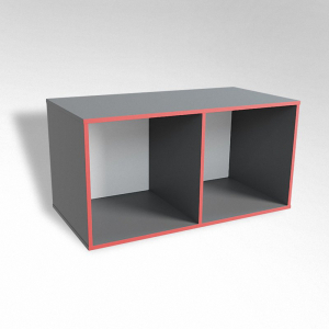 Открытая настенная полка-2-х секционная ТР2 ЛДСП  - fgospostavki.ru - Тихорецк