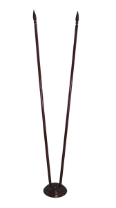 Подставка для флагов напольная с двумя отверстиями в сборе (дерево) - fgospostavki.ru - Тихорецк