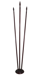 Подставка для флагов напольная с тремя отверстиями в сборе (дерево) - fgospostavki.ru - Тихорецк