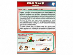 Стенд "Первая помощь при пожаре" - fgospostavki.ru - Тихорецк