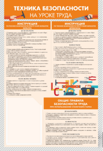 Стенд-уголок "Техника безопасности на уроках труда" - fgospostavki.ru - Тихорецк