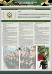 Стенд-уголок "Конституция Российской Федерации и Федеральный закон "О воинской обязанности и военной службе" - fgospostavki.ru - Тихорецк