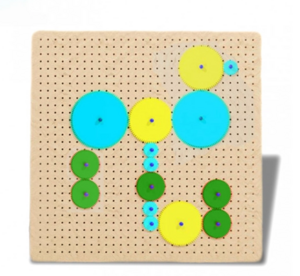 Тактильно-развивающая панель с разноцветными шестеренками - fgospostavki.ru - Тихорецк