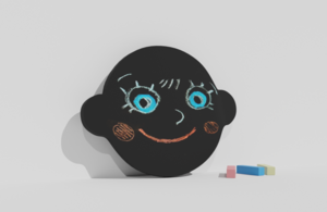 Фигурная грифельная меловая доска на тему эмоций - fgospostavki.ru - Тихорецк