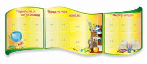 Стенд "Начальная школа" резной из 3-х частей - fgospostavki.ru - Тихорецк