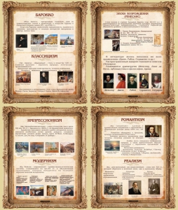 Стенд "Художественные стили" - fgospostavki.ru - Тихорецк