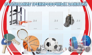 Стенд "Расписание тренировочных занятий" - fgospostavki.ru - Тихорецк