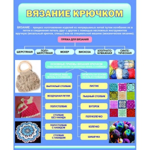 Стенд "Вязание крючком" - fgospostavki.ru - Тихорецк