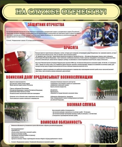 Стенд "На службе Отечеству" Вариант 2 - fgospostavki.ru - Тихорецк