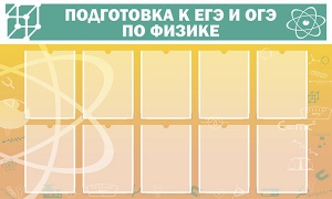 Стенд "Подготовка к ЕГЭ и ОГЭ по физике (10 карманов)" - fgospostavki.ru - Тихорецк