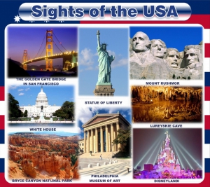 Стенд "Достопримечательности США" Вариант 1 - fgospostavki.ru - Тихорецк