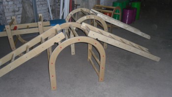 Лестница навесная с зацепами (420*2280 миллиметров, дерево) - fgospostavki.ru - Тихорецк