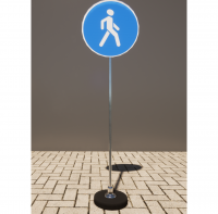 Знак дорожный "Пешеходная дорожка" 4.5.1 типоразмер 40 на стойке с основанием 3кг - fgospostavki.ru - Тихорецк