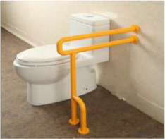 Поручень для унитаза с боковой опорой "Антибак" 700 х 600 х 120 миллиметров - fgospostavki.ru - Тихорецк