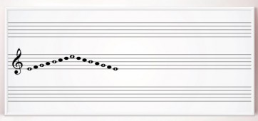 Настенная магнитно-маркерная доска с нотным станом и знаками музыкальной нотации. Вариант 2 - fgospostavki.ru - Тихорецк