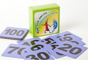 Набор магнитных карточек "Круглые числа" (фон фиолетовый) - fgospostavki.ru - Тихорецк