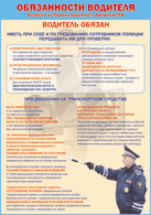 Таблица "Водитель обязан" (100х140 сантиметров, винил) - fgospostavki.ru - Тихорецк