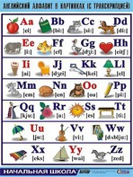 Таблица демонстрационная "Английский алфавит в картинках" (с транскрипцией) (винил 70*100) - fgospostavki.ru - Тихорецк