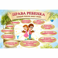 Стенд "Права ребенка" 1,5х1,0 - fgospostavki.ru - Тихорецк