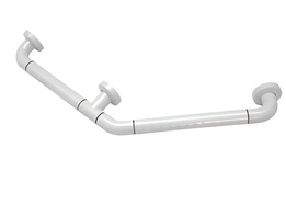 Поручень угловой трехопорный с антибактериальным покрытием (белая) - fgospostavki.ru - Тихорецк