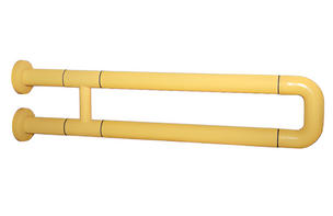 Поручень неоткидной двухопорный с антибактериальным покрытием (желтый) - fgospostavki.ru - Тихорецк