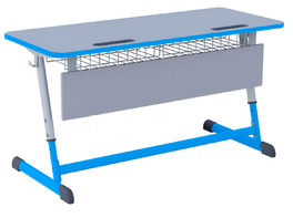 Парта NOMAD двухместная регулируемая по высоте с антивандальной кромкой - fgospostavki.ru - Тихорецк