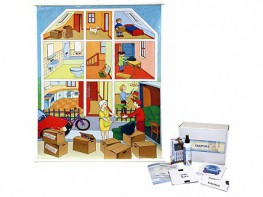 Магнитно-маркерный ситуационный плакат "Квартира" с набором магнитных карточек + методические рекомендации (иностранный язык) - fgospostavki.ru - Тихорецк