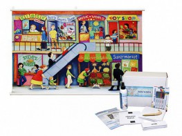 Магнитно-маркерный ситуационный плакат "Магазин" с набором магнитных карточек + методические рекомендации (иностранный язык) - fgospostavki.ru - Тихорецк