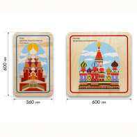 Набор стеновых панелей «Памятные места России - Кижи, Москва» - fgospostavki.ru - Тихорецк