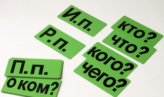 Набор магнитных карточек "Падежи" (фон зелёный) - fgospostavki.ru - Тихорецк