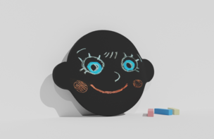 Фигурная грифельная меловая доска на тему эмоций - fgospostavki.ru - Тихорецк