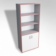 Шкаф широкий открытый с закрытой тумбой ТР2 ЛДСП - fgospostavki.ru - Тихорецк