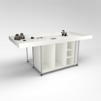 Стол для конструирования и робототехники с полками и местами хранения  - fgospostavki.ru - Тихорецк