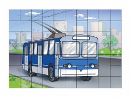 Магнитный пазл "Троллейбус" - fgospostavki.ru - Тихорецк