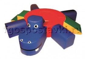 Сухой бассейн "Весёлый бегемот" с приставными элементам - fgospostavki.ru - Тихорецк