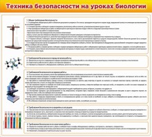 Стенд "Техника безопасности на уроках биологии" Вариант 2 - fgospostavki.ru - Тихорецк