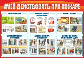 Стенд "Умей действовать при пожаре" - fgospostavki.ru - Тихорецк