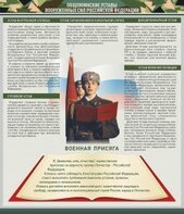 Стенд "Уставы. Закон военной службы. Военная присяга" - fgospostavki.ru - Тихорецк