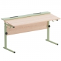 Стол ученический двухместный с наклоном столешницы (0-15°) на прямоугольной трубе - fgospostavki.ru - Тихорецк