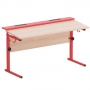 Стол ученический двухместный с наклоном столешницы (0-15°) на прямоугольной трубе - fgospostavki.ru - Тихорецк