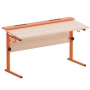 Стол ученический двухместный с наклоном столешницы (0-15°) на прямоугольной трубе - fgospostavki.ru - Тихорецк